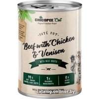 Консервированный корм для кошек Chicopee Kitten с говядиной, курицей и олениной 400 г