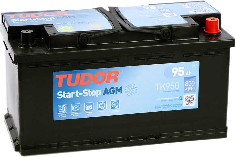 

Автомобильный аккумулятор Tudor Start-Stop AGM TK950 (95 А·ч)