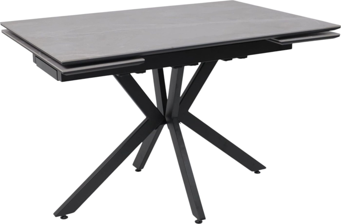 

Кухонный стол Lepremo AV 2111 МДФ+керамика раздвижной 1200-1800x800 (серый матовый Larka Grey/черный)