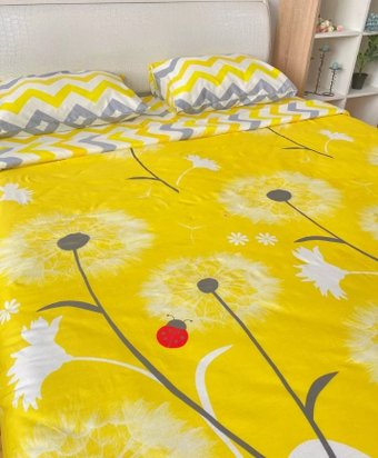 Постельное белье Swed House МТ 2сп (желтый рисунок)