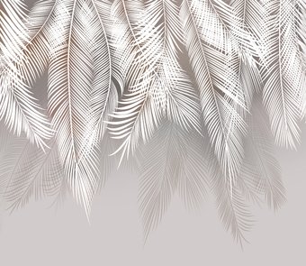 Citydecor Пальмовые листья 312x265 светло-серые