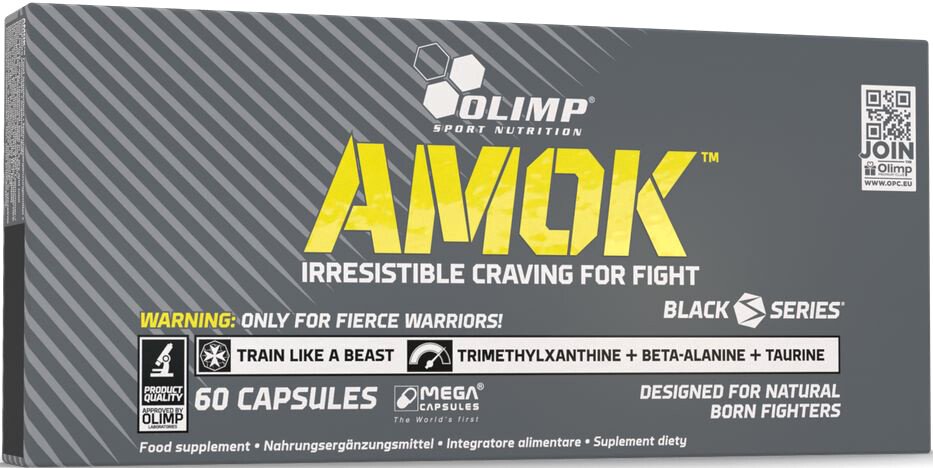 Предтренировочный комплекс Olimp Amok (60 капсул)