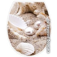 Сиденье для унитаза Bisk Iris Foto 05830 (жемчужина)