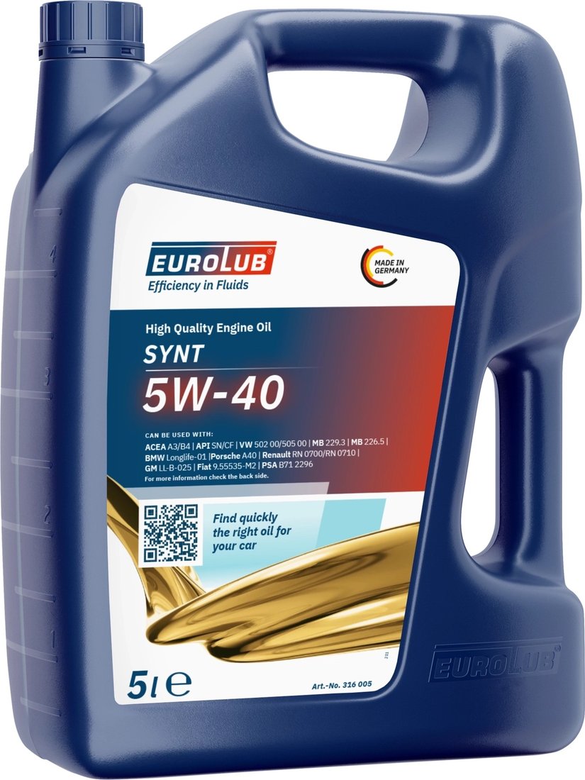 

Моторное масло EUROLUB Synt 5W-40 5л