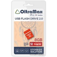 USB Flash OltraMax 50 8GB (оранжевый)