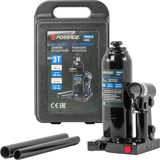 

Бутылочный домкрат FORSAGE F-T90304-S(Euro) 3т