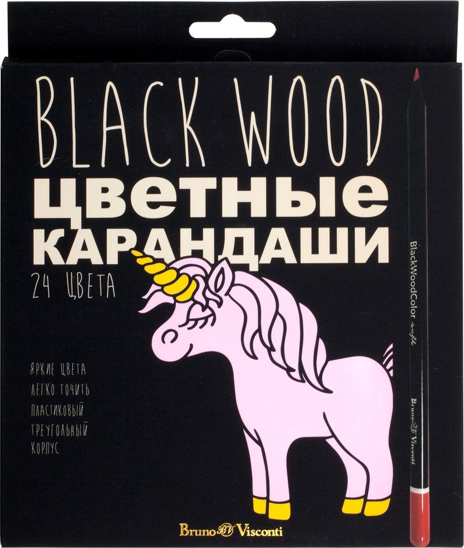 

Набор цветных карандашей Bruno Visconti BlackWoodColor 30-0099 (24 цв)