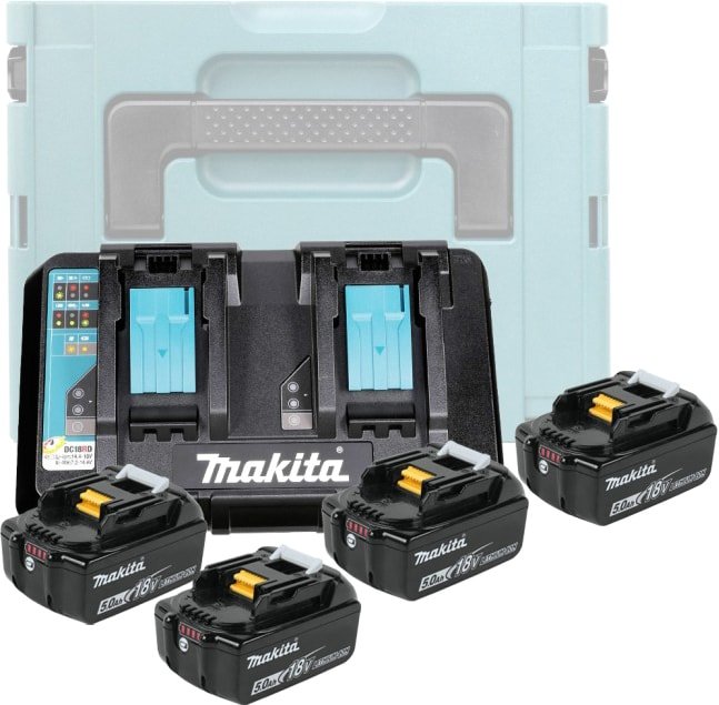 

Аккумулятор с зарядным устройством Makita BL1850B + DC18RD 199591-7 (18В/5 Ah + 7.2-18В)