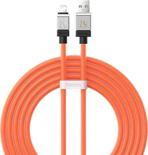 

Кабель Baseus CoolPlay Series Fast Charging Data Cable 2.4A USB Type-A - Lightning (2 м, оранжевый)