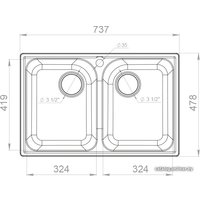 Кухонная мойка GranFest QUARZ Z-15 (черный)