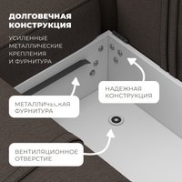 Угловой диван Лига диванов Лига-065 левый 129798L (рогожка амур 05 коричневый)