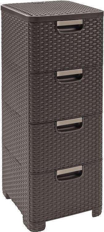 

Комод Curver X4 STYLE RATTAN DRAWER x4 DBR 210 (темно-коричневый)