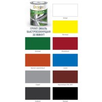 Грунт-эмаль Dekor Sprint 3 в 1 быстросохнущая 0.9 кг (красно-коричневый)