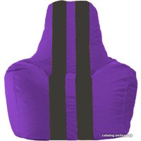 Кресло-мешок Flagman Спортинг С1.1-67 (фиолетовый/чёрный)