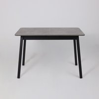 Кухонный стол Мамадома Tirk radial-110 раздвижной 110-142х70 (дымчатая керамика/черный)