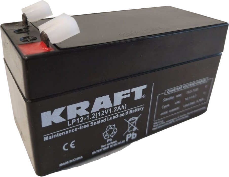 

Аккумулятор для ИБП KRAFT LP12-1.2 (12V/1.2Ah)