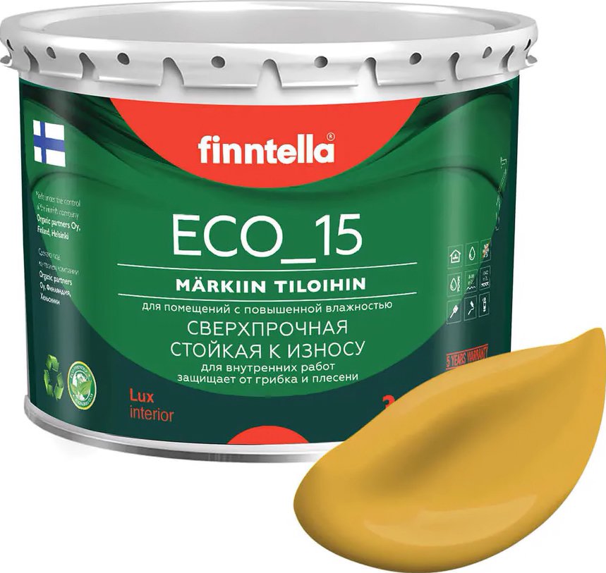 

Краска Finntella Eco 15 Okra F-10-1-3-FL113 2.7 л (желто-красный)