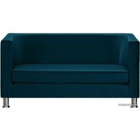 Диван Brioli Клос двухместный (экокожа, L18 синий)