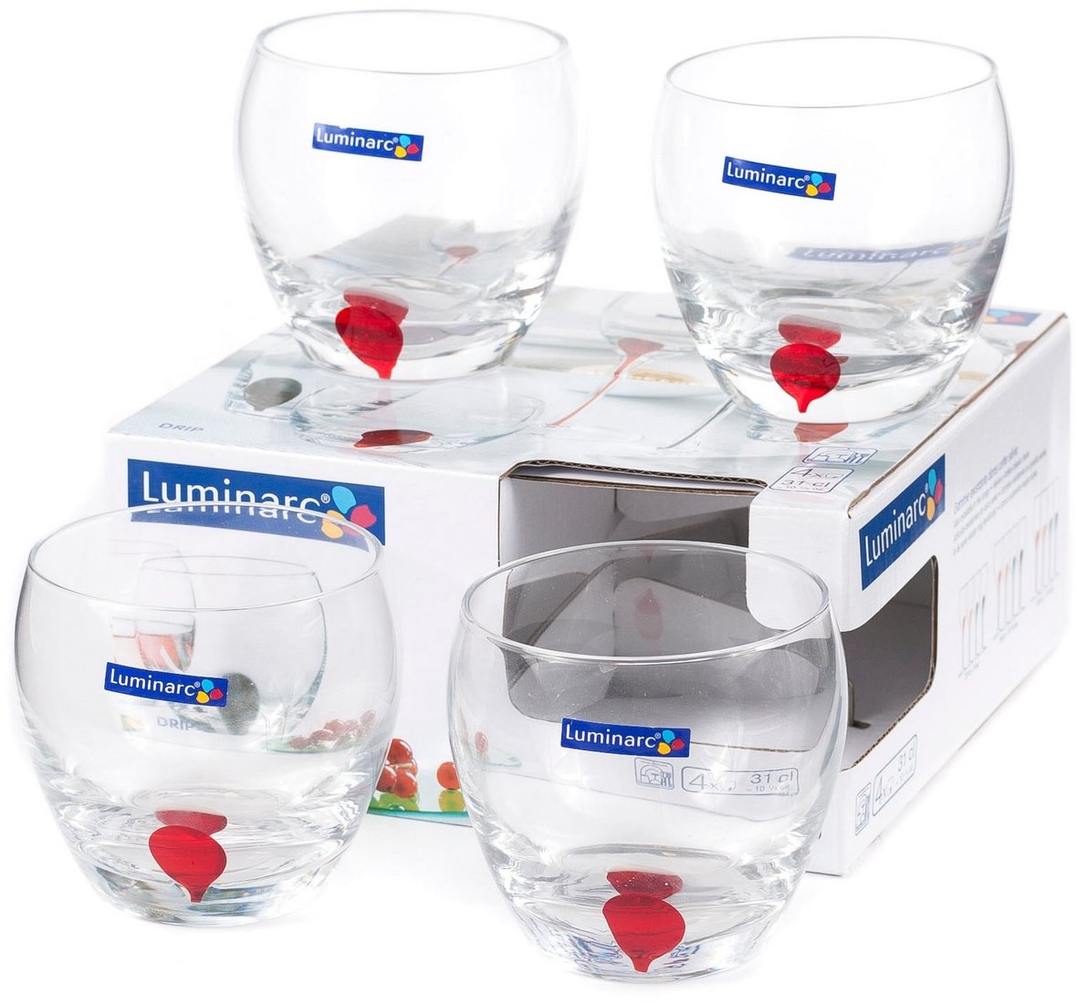 

Набор бокалов для вина Luminarc Drip red E5171