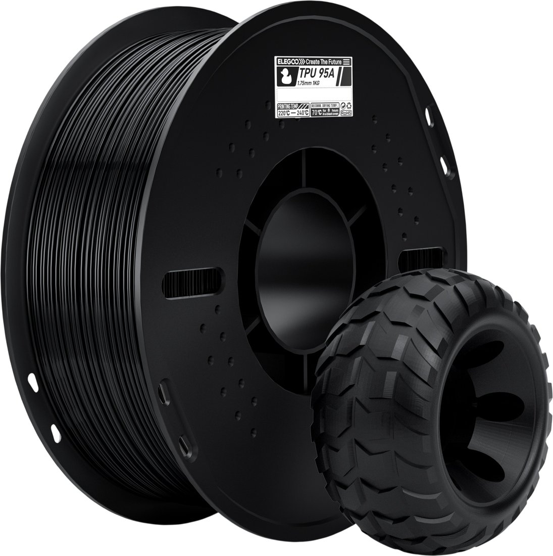 

Пластик Elegoo TPU 50.203.0567 (1кг, черный)