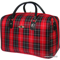 Дорожная сумка Borgo Antico 6093 35 см (красная клетка)
