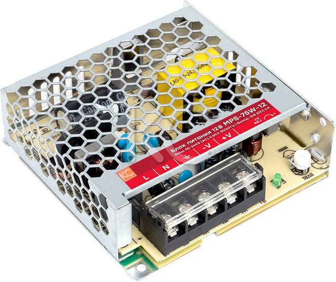 

Блок питания на DIN-рейку КС MPS-75W-12V