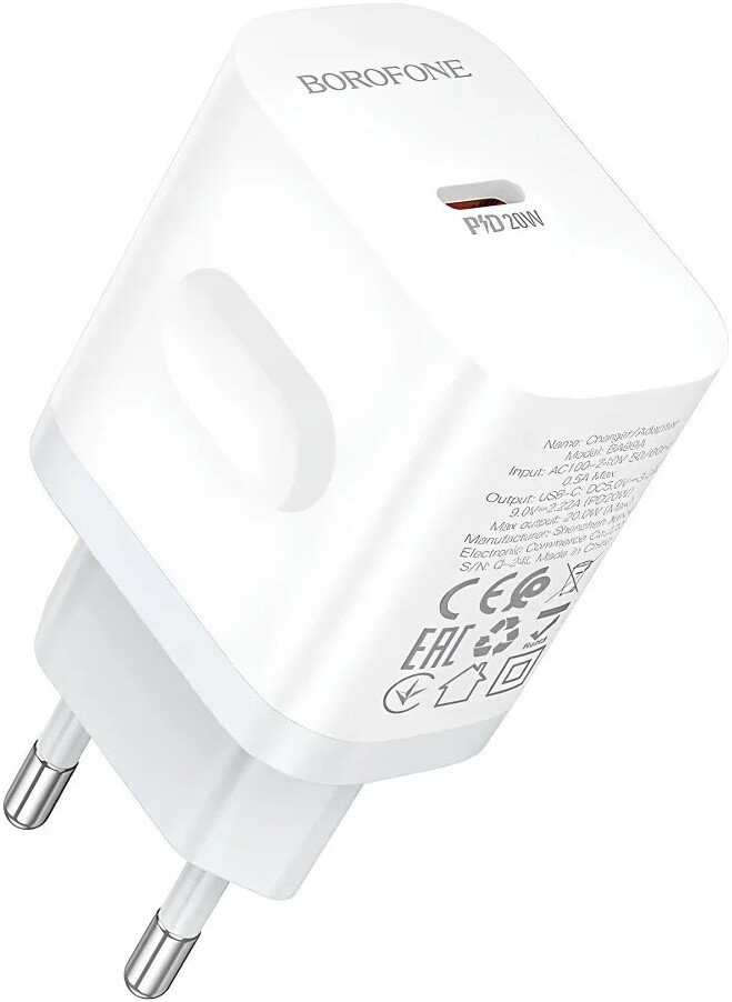 

Сетевое зарядное Borofone BA99A (белый)