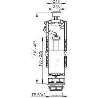 Спускной клапан Alcaplast A2000-CHROM-BL-01