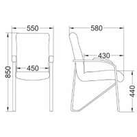 Офисный стул AksHome Samba Aks-1 (Pegasso темно-серый/подлокотники мягкие)