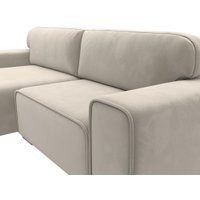 Угловой диван Лига диванов Лига-029 левый 121917L (микровельвет бежевый)