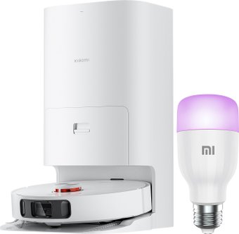 Xiaomi Robot Vacuum X10+ B101GL + Умная лампочка Mi Smart LED Bulb Essential GPX4021GL (европейская версия, белый)