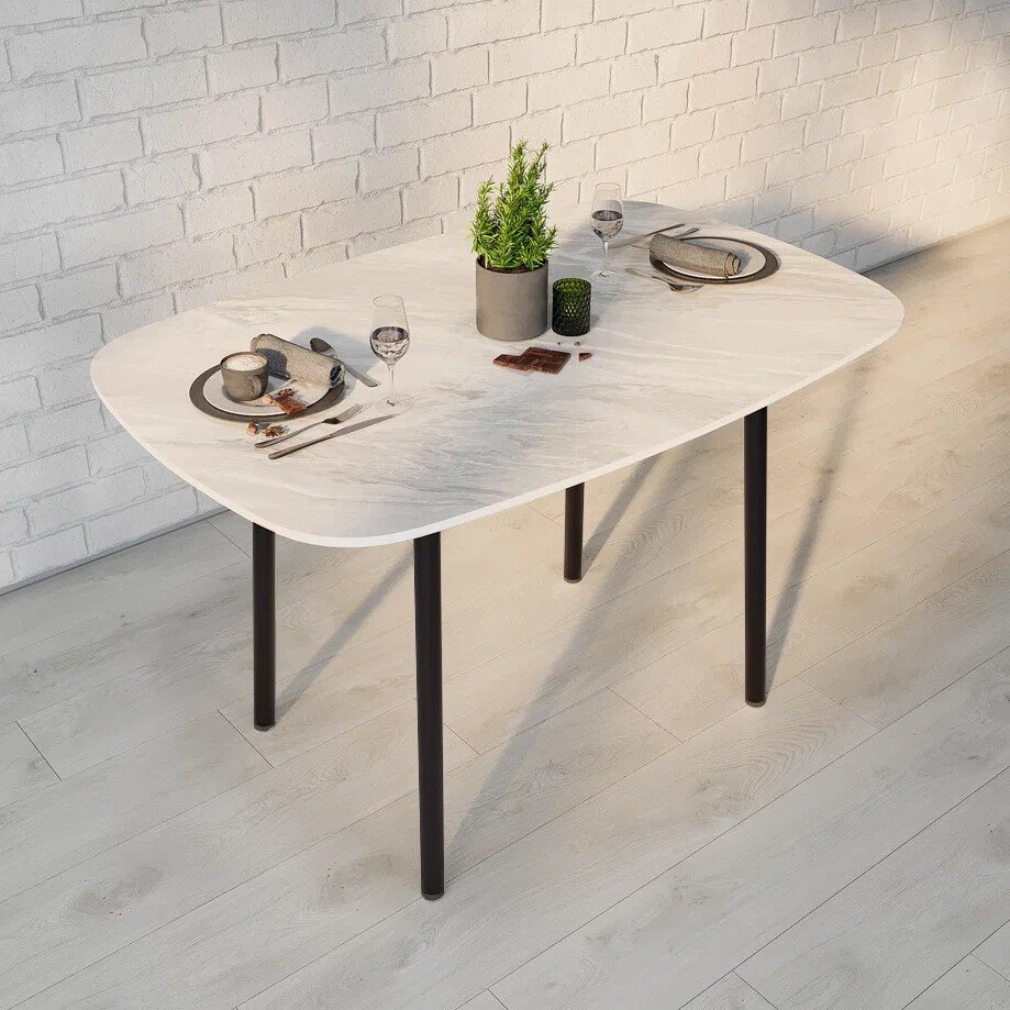 

Кухонный стол ВВР Кэлли-2 раздвижной (лавант/черный, пластик)