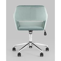 Офисное кресло Stool Group Ross chrome velvet Olive 61 (велюр серо-зеленый)