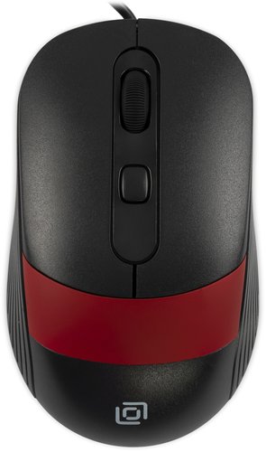 Мышь Оклик 310M (черный/красный)