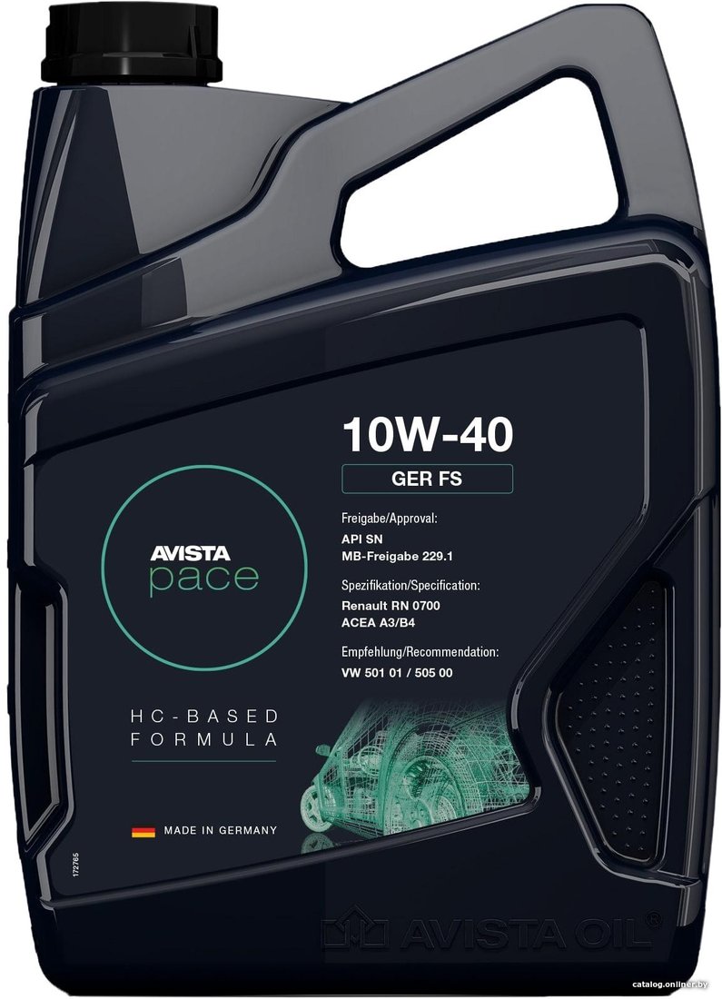 Моторное масло Avista pace GER FS 10W-40 4л