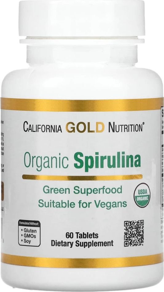

Витамины, минералы California Gold Nutrition Органическая спирулина/Organic Spirulina 1500 мг (60 таблеток)
