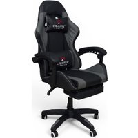 Игровое (геймерское) кресло Calviano 1590 (PU, черный/серый)