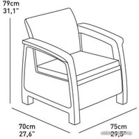 Набор садовой мебели Keter Corfu Set 227640 (капучино)