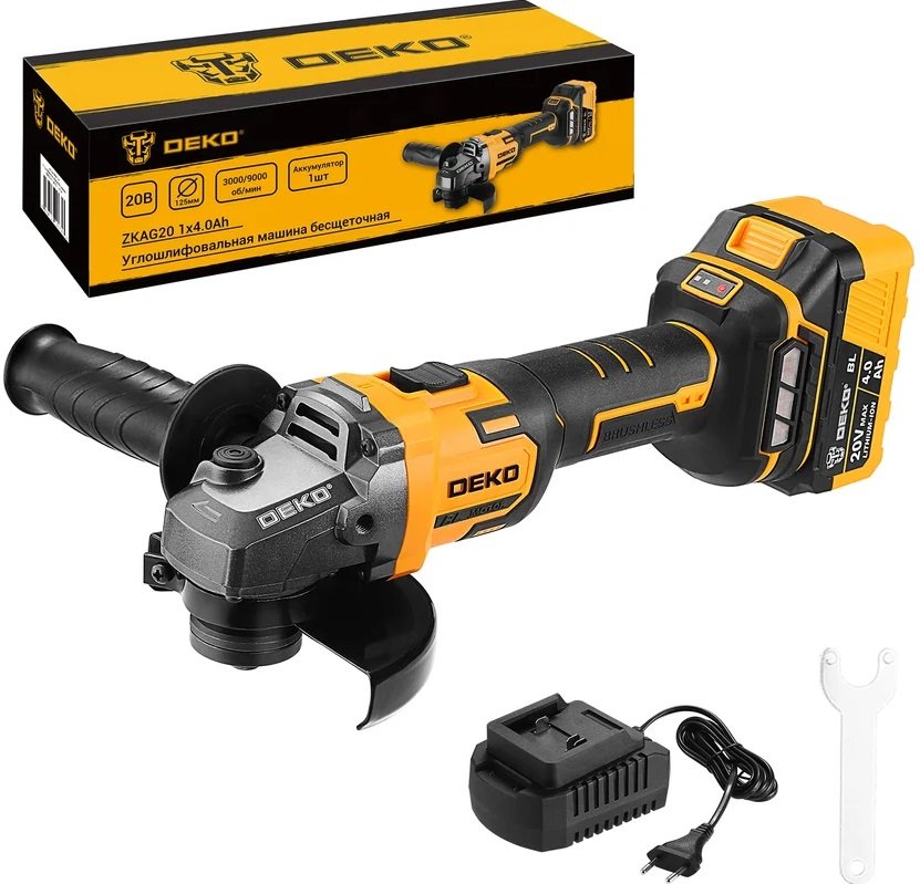 

Угловая шлифмашина Deko ZKAG20 084-1044 (с 1-им АКБ)