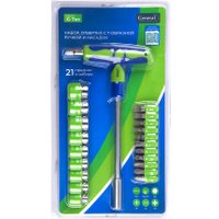 Набор отвертка с битами и головками General Lighting G-Tec №2 + насадки / 901211 (21 предмет)