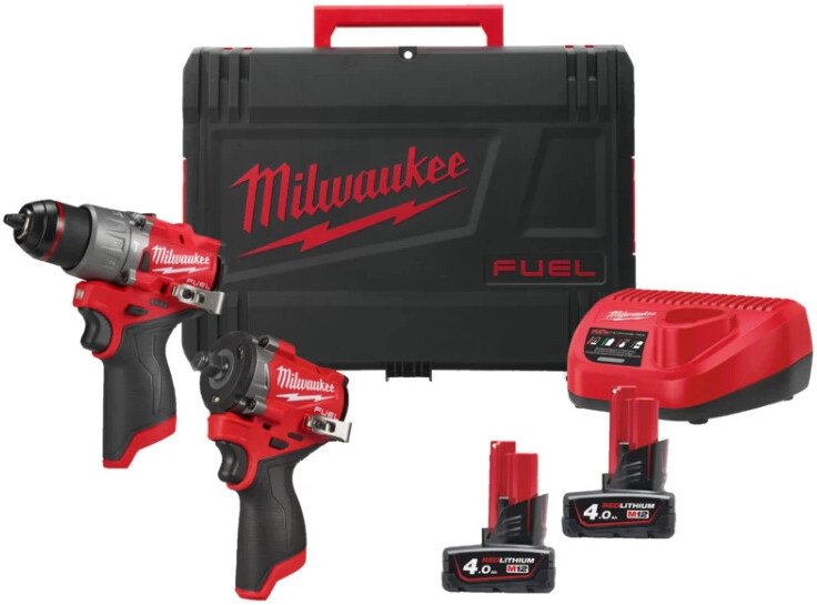 

Milwaukee M12FPP2X2-402X 4933498741 (шуруповерт, винтоверт, 2 АКБ, кейс)