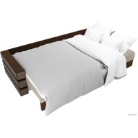 Диван Лига диванов Венеция 27963 (микровельвет, бежевый/коричневый)