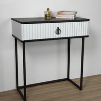 Туалетный столик без зеркала Shtabe Royal 5115 эко (мрамор неро/черный/р.черная)