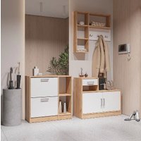 Тумба для обуви Стендмебель Кремона (белый/дуб крафт золото)