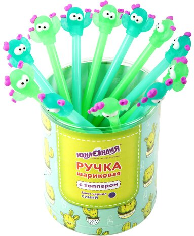 

Ручка шариковая Юнландия Цветущий кактус 143781 (в ассортименте)
