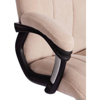 Офисное кресло TetChair Boss Lux (флок, бежевый/бежевый перфорированный)