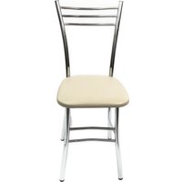 Стул ВВР Трио (ваниль/хром, экокожа)