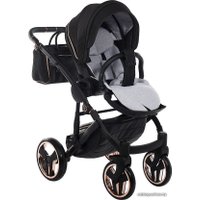 Универсальная коляска Junama Glow V2 (2 в 1, черный/матовая медь)