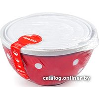 Набор салатников Berossi Marusya (красный полупрозрачный) ИК 22412