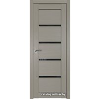 Межкомнатная дверь ProfilDoors 2.09XN L 70x200 (стоун, стекло дождь черный)